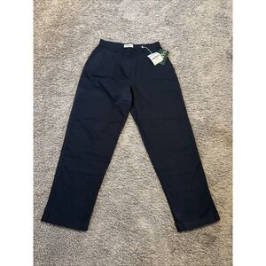 L.L. Bean Pants Womens 10P Dark Blue 100% Cotton Original Fit High Rise Straight